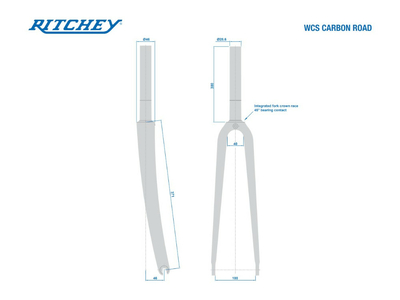 RITCHEY Starrgabel 28 WCS Carbon Road 1 1/8 Zoll | 9x100 mm