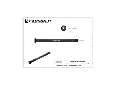 CARBON-TI Steckachse X-Lock EVO 12x1,5 X-Colnago | 159,7 mm schwarz