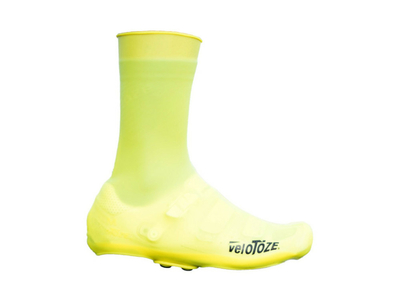 VELOTOZE Shoe Covers tall ROAD Silicone Snap | neon yellow