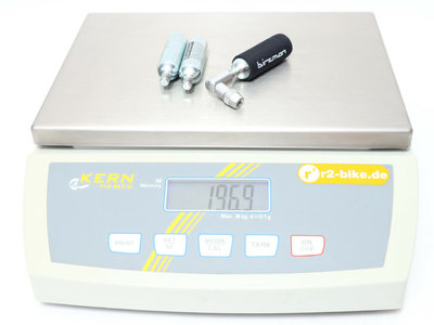 BIRZMAN Kartuschen Luftpumpe Roar Control + 3x CO2 Kartusche 16g