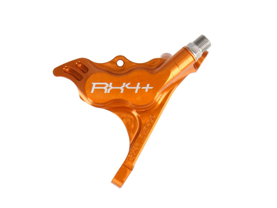 HOPE Bremssattel RX4+ Flatmount front FMF+20 für Shimano / Campagnolo | Mineralöl orange