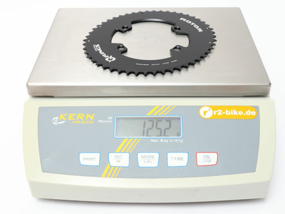 ROTOR Kettenblatt Q-Rings Aero oval 2-fach LK 107 mm | 4 Loch fr SRAM AXS Road Kurbel | Flattop AXS