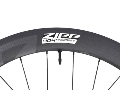 ZIPP Rear Wheel 28 404 Firecrest Carbon Clincher | Tubeless | Center Lock | 12x142 mm Thru Axle | Shimano Road Freehub Body