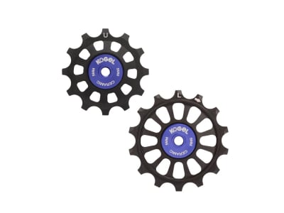 KOGEL BEARINGS Derailleur pulleys 2nd generation 12-14 teeth | Shimano Dura Ace R9100, Ultegra R8000/8100, 105 R7000 | black/blue