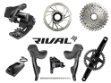 SRAM Rival XPLR eTap AXS Wide Disc HRD Flat Mount Gravel Group 1x12 | 40 Teeth 160 mm Paceline XR Rotor 160 mm | Center Lock (front and rear) without Bottom Bracket
