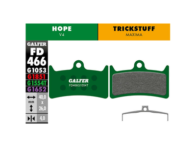 GALFER Bremsbelge Pro fr Hope/ Trickstuff V4, Maxima |...