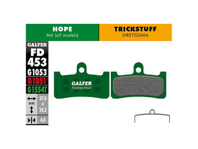 GALFER Bremsbeläge Pro für Hope M4 / Trickstuff...