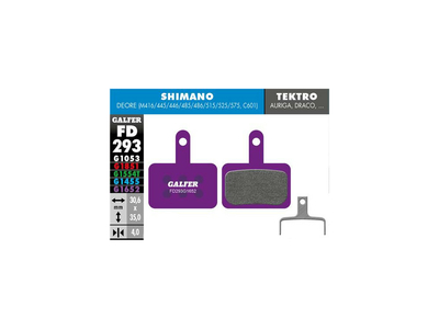 GALFER Disc Brake Pads E-Bike for Shimano Deore BR-M Models | violet
