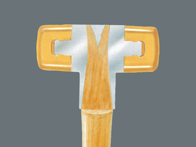 WERA Soft-faced hammer with heads made of uretane 5 x 41 mm