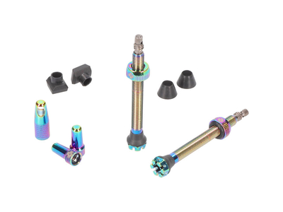 MUC-OFF Tubeless Valve Set V2 | iridescent / oil slick 60 mm