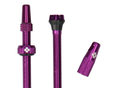 MUC-OFF Tubeless Ventil Set V2 | 60 mm lila