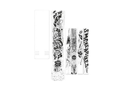 DYEDBRO E-Bike Rahmenschutz Set Fluor | matt schwarz