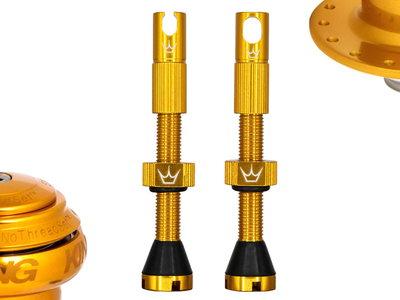 PEATY´S x Chris King Tubeless Valve Set (MK2) gold