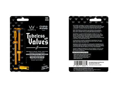 PEATYS x Chris King Tubeless Ventil Set (MK2) gold 60 mm
