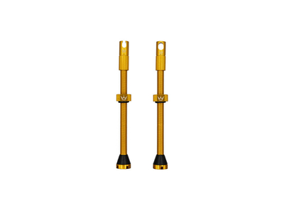 PEATY´S x Chris King Tubeless Valve Set (MK2) gold 80 mm