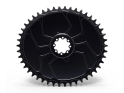 ALUGEAR Chainring oval Aero Direct Mount | 1-speed narrow-wide SRAM 8-hole Road/CX/Gravel 48 Teeth silver
