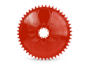 ALUGEAR Chainring round Aero Direct Mount | 1-speed narrow-wide SRAM 8-hole Road/CX/Gravel 44 Teeth red