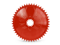 ALUGEAR Chainring round Aero Direct Mount | 1-speed narrow-wide SRAM 8-hole Road/CX/Gravel 46 Teeth red