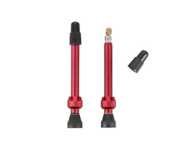 NOTUBES Valve Set 2 Pcs universal Aluminum | 55 mm red