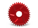 ALUGEAR Chainring oval Aero Direct Mount | 1-speed narrow-wide Shimano MTB 28 Teeth red