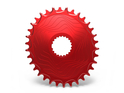 ALUGEAR Chainring oval Aero Direct Mount | 1-speed narrow-wide Shimano MTB 30 Teeth red