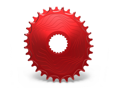 ALUGEAR Chainring oval Aero Direct Mount | 1-speed narrow-wide Shimano MTB 38 Teeth orange