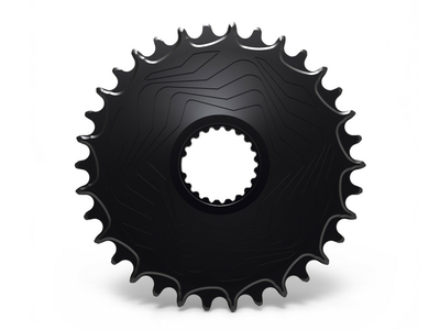 ALUGEAR Chainring round Aero Direct Mount | 1-speed narrow-wide Shimano MTB 28 Teeth orange