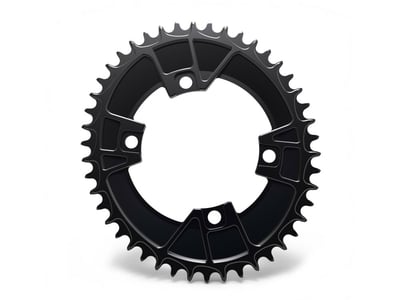 ALUGEAR Kettenblatt oval Aero 1-fach | LK 107 mm asymmetrisch narrow-wide SRAM AXS Road/CX/Gravel 46 Zhne blau