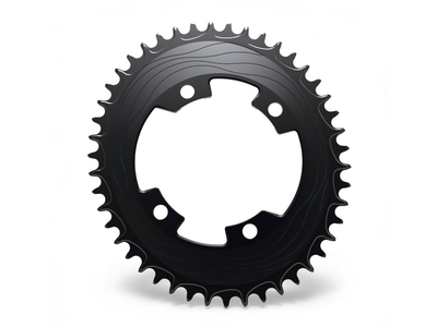 ALUGEAR Chainring oval Aero 1-speed | BCD 107 mm asymmetrical narrow-wide SRAM AXS Road/CX/Gravel 52 Teeth silver