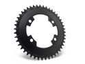 ALUGEAR Chainring round Aero 1-speed | BCD 107 mm asymmetrical narrow-wide SRAM AXS Road/CX/Gravel 50 Teeth black