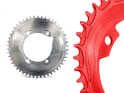 ALUGEAR Chainring round Aero 1-speed | BCD 110 mm asymmetrical narrow-wide | Dura Ace 9100 | Ultegra R8000