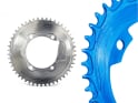 ALUGEAR Chainring round Aero 1-speed | BCD 110 mm asymmetrical narrow-wide | Dura Ace 9100 | Ultegra R8000
