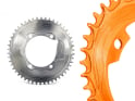 ALUGEAR Chainring round Aero 1-speed | BCD 110 mm asymmetrical narrow-wide | Dura Ace 9100 | Ultegra R8000