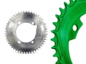 ALUGEAR Chainring round Aero 1-speed | BCD 110 mm asymmetrical narrow-wide | Dura Ace 9100 | Ultegra R8000