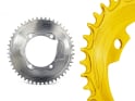 ALUGEAR Chainring round Aero 1-speed | BCD 110 mm asymmetrical narrow-wide | Dura Ace 9100 | Ultegra R8000