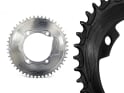 ALUGEAR Chainring round Aero 1-speed | BCD 110 mm asymmetrical narrow-wide | Dura Ace 9100 | Ultegra R8000