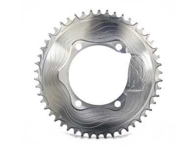 ALUGEAR Chainring round Aero 1-speed | BCD 110 mm asymmetrical narrow-wide | Dura Ace 9100 | Ultegra R8000 42 Teeth green