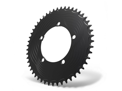 ALUGEAR Chainring oval Aero 1-speed | BCD 110 mm 5 Hole narrow-wide 46 Teeth orange