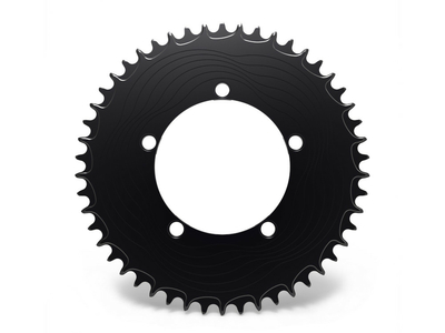 ALUGEAR Chainring round Aero 1-speed | BCD 110 mm 5 Hole narrow-wide 44 Teeth orange