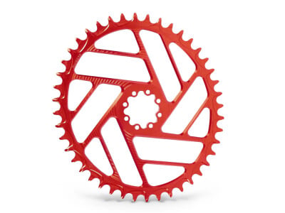 ALUGEAR Kettenblatt oval Beachball Direct Mount | 1-fach narrow-wide SRAM 8-Loch Road/CX/Gravel 36 Zähne rot