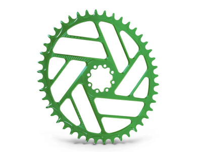 ALUGEAR Kettenblatt oval Beachball Direct Mount | 1-fach narrow-wide SRAM 8-Loch Road/CX/Gravel 36 Zähne grün