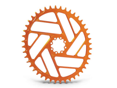 ALUGEAR Kettenblatt oval Beachball Direct Mount | 1-fach narrow-wide SRAM 8-Loch Road/CX/Gravel 44 Zähne orange