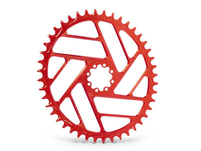 ALUGEAR Kettenblatt oval Beachball Direct Mount | 1-fach narrow-wide SRAM 8-Loch Road/CX/Gravel 46 Zähne rot