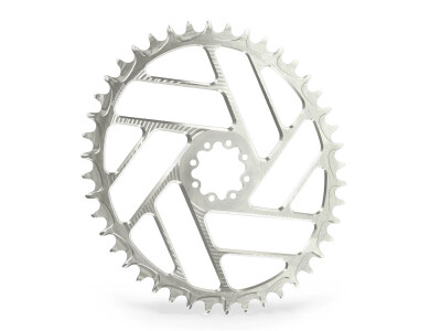 ALUGEAR Kettenblatt oval Beachball Direct Mount | 1-fach narrow-wide SRAM 8-Loch Road/CX/Gravel 48 Zähne silber
