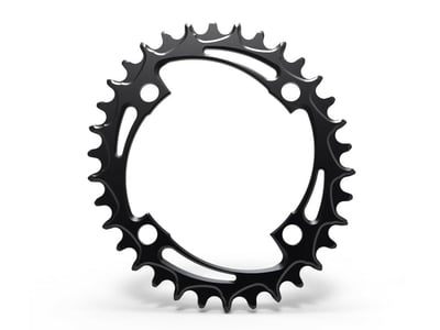 ALUGEAR Kettenblatt oval LK 104 mm | 1-fach narrow-wide MTB 32 Zähne schwarz
