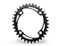 ALUGEAR Kettenblatt oval LK 104 mm | 1-fach narrow-wide MTB 36 Zähne schwarz
