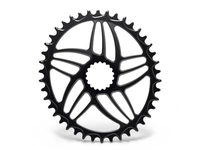 ALUGEAR Chainring oval Direct Mount | 1-speed narrow-wide Cannondale Hollowgram Road/CX/Gravel 46 Teeth blue