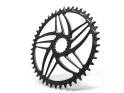 ALUGEAR Chainring round Direct Mount | 1-speed narrow-wide Cannondale Hollowgram Road/CX/Gravel 46 Teeth blue