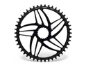 ALUGEAR Chainring round Direct Mount | 1-speed narrow-wide Cannondale Hollowgram Road/CX/Gravel 48 Teeth black