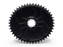 ALUGEAR Chainring oval Aero Direct Mount | 1-speed narrow-wide Cannondale Hollowgram Road/CX/Gravel 44 Teeth silver